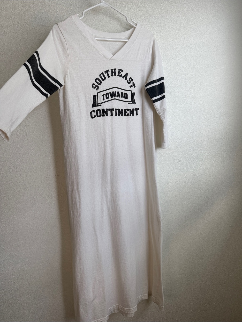 Southeast Toward Continent Jersey Nightgown Sleep Shirt Maxi collegiate cottage